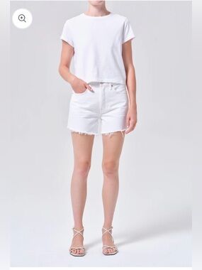 AGolde Parker Loose Fit Long Short. Panda Cottage (white) Size 29. New.